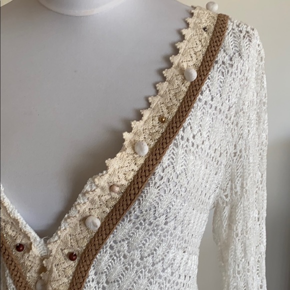 Luxe Moda boho tunic top with fringe arms - Picture 6 of 7